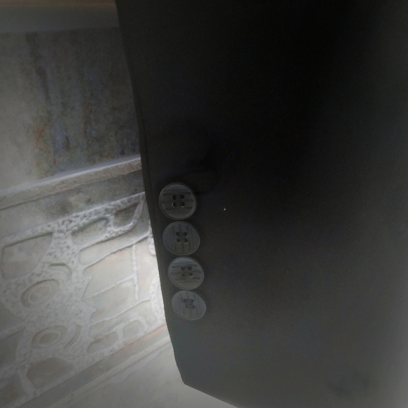 Men's black blazer suit jacket - Picture 3 of 5